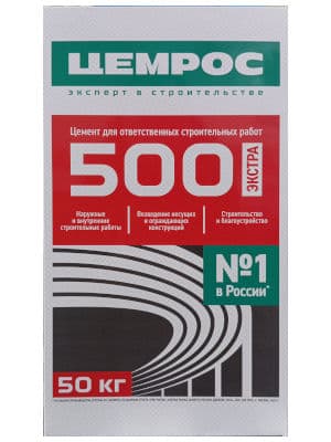 Фото - Цемент М500 Д-0 "Цемрос" экстра, мешок 50 кг